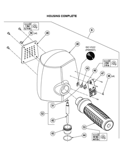 Figure 1 Diagram and Parts List for CP3339-SALAVAD  Chicago Pneumatic Grinder